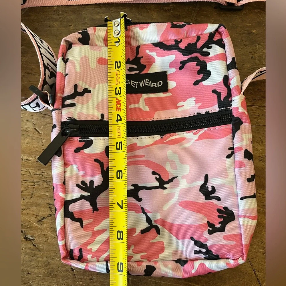 Anti Social Social Club Pink Camo Get Weird Cross Body Bag
